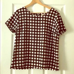 JCrew Black and White Polka Dot Top 🖤😍❣️